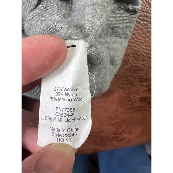 J.Crew Gray Sweater Goose Duck Bird Size S Wool Blend - Picture 5 of 6